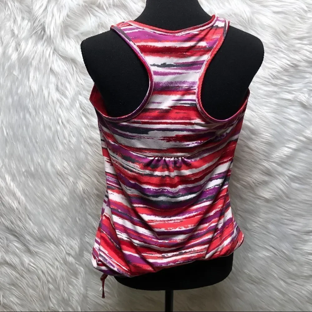 Athleta Top Size Large Vibrant Colors Built in Bra - Picture 3 of 13